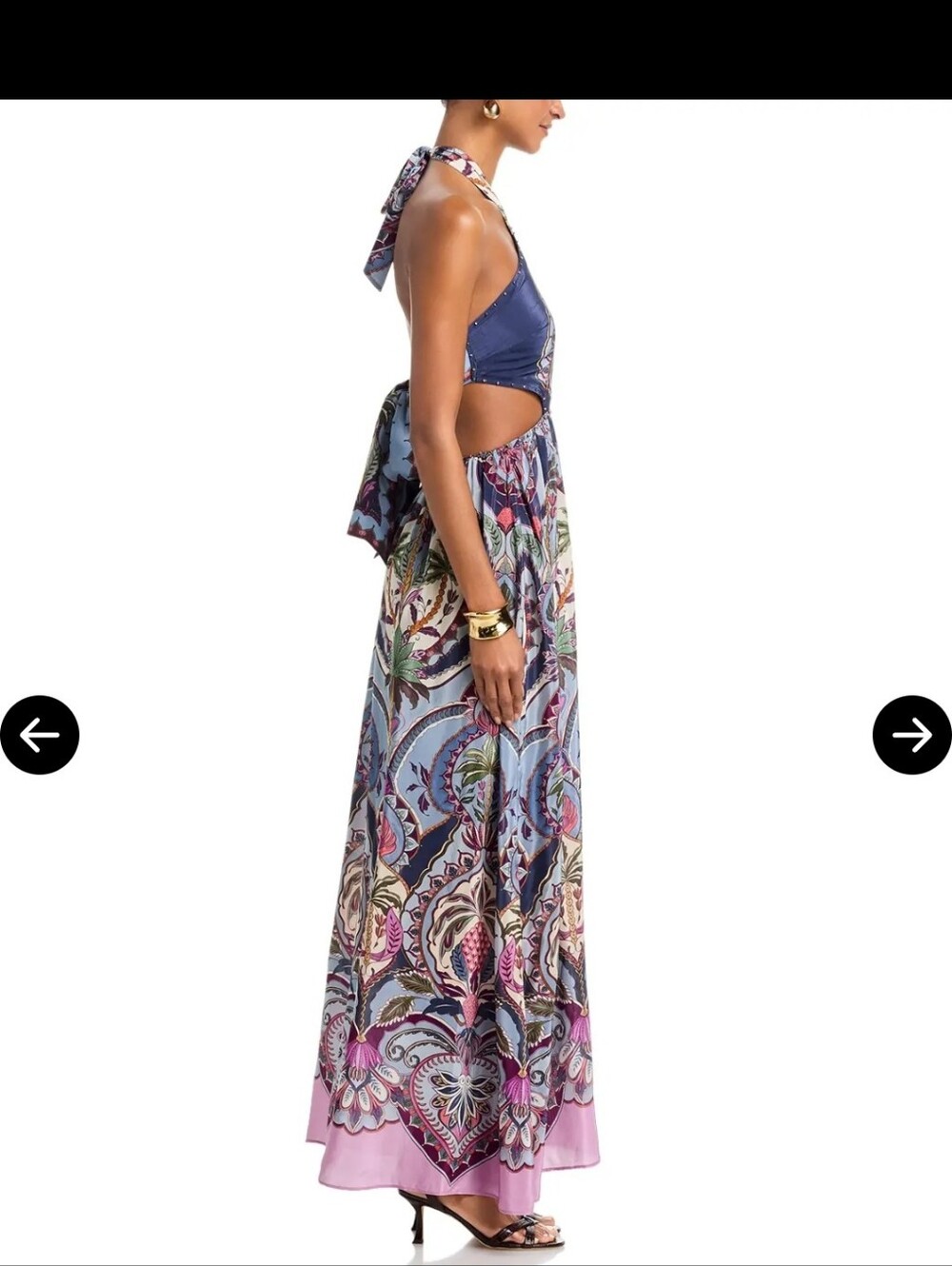 NWT FARM Rio Odara Blue Maxi Dress Large - Picture 9 of 14